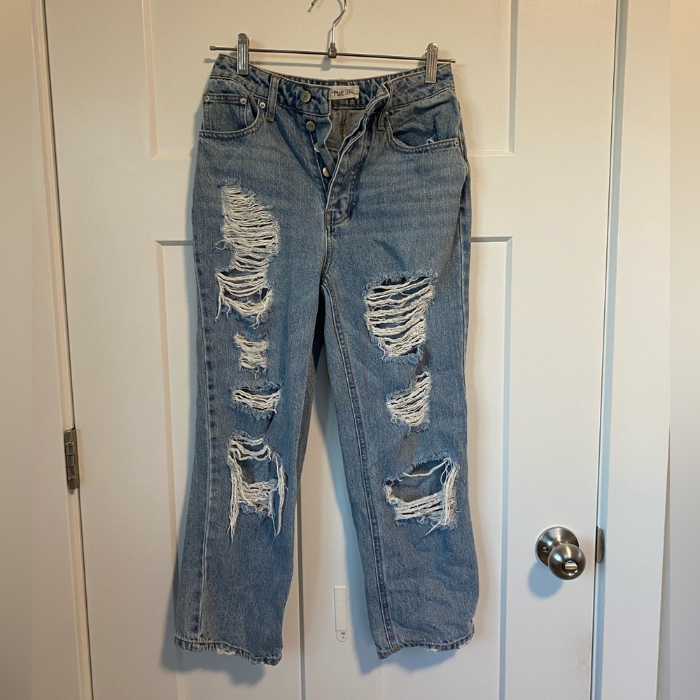 Rue21 Light Blue Distressed Boyfriend Jeans